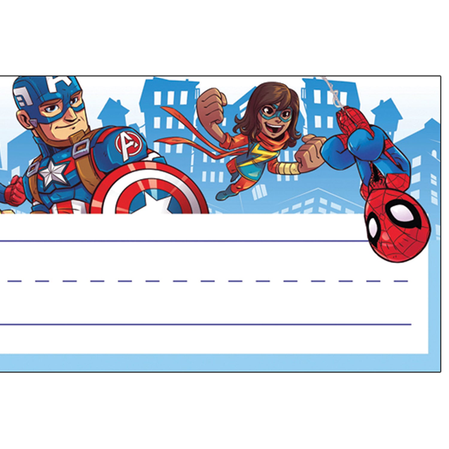Marvel™ Super Hero Self-Adhesive Name Plates, Pack of 36