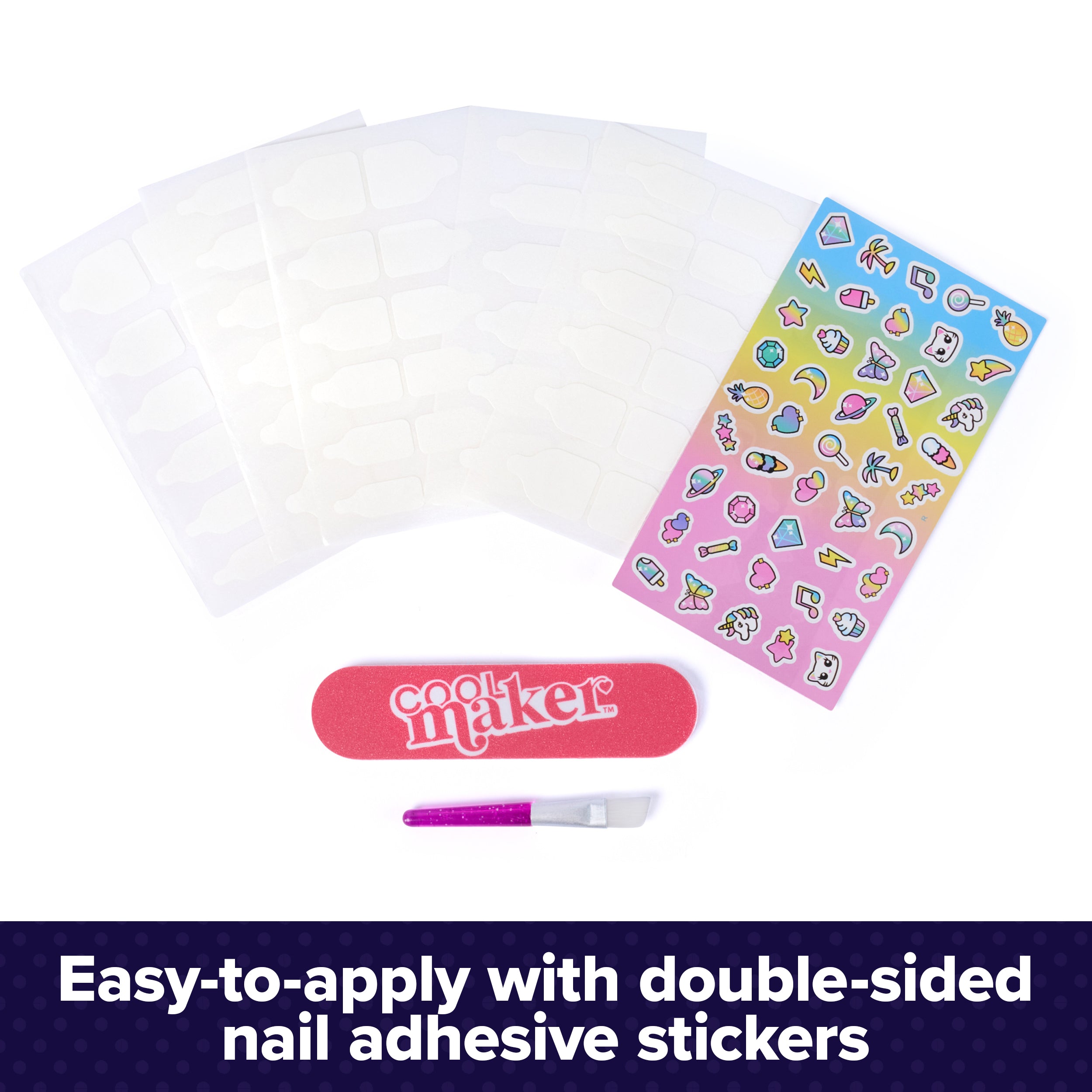 Cool Maker, Get Glitzy Glitter Nail Kit with 6 Colors & Stickers for 5 DIY Manicures Packaging May Vary, Arts and Crafts for Kids Ages 8 and up