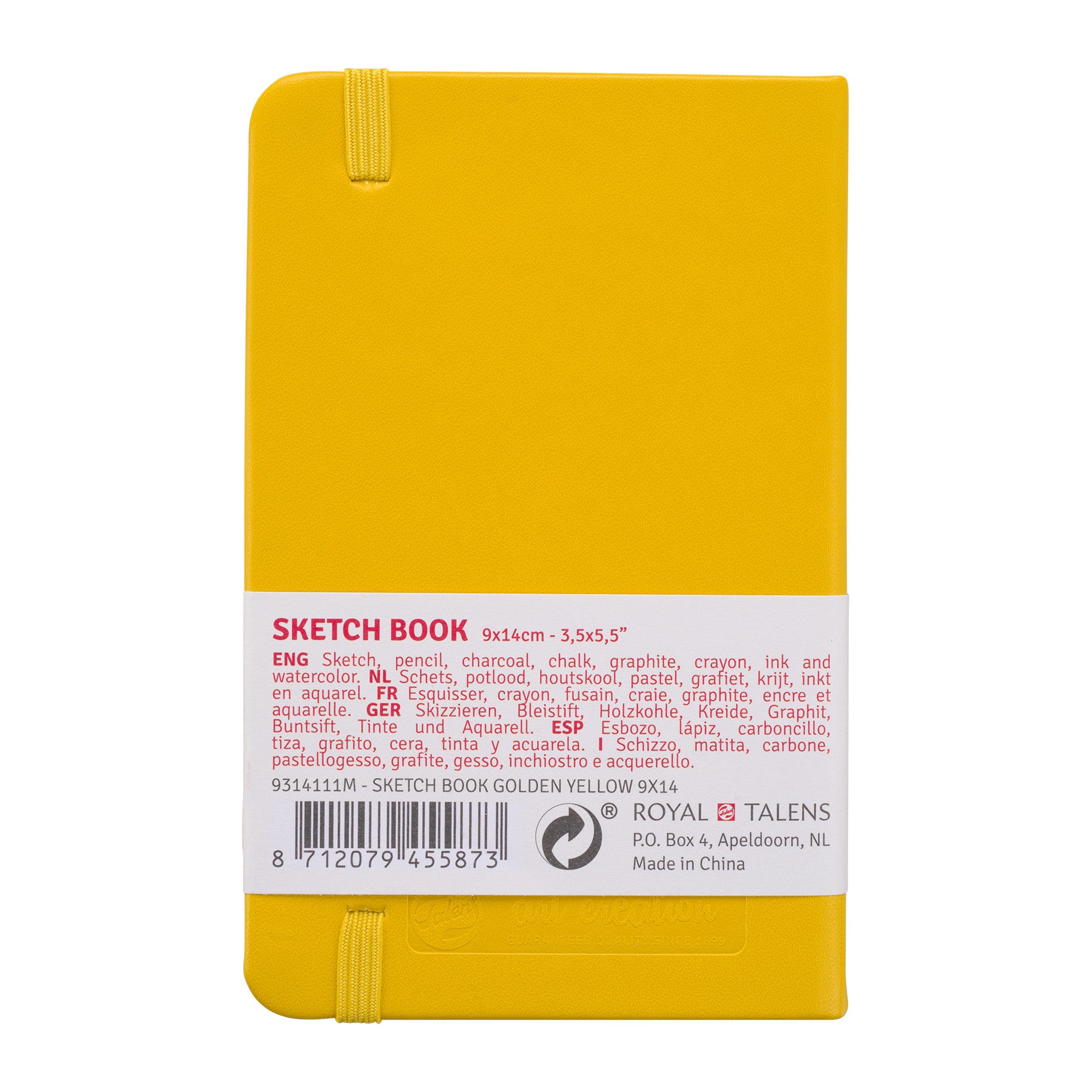 Sketchbook, 80 Sheets, 90lbs, Golden Yellow Cover, 3.5" x 5.5"