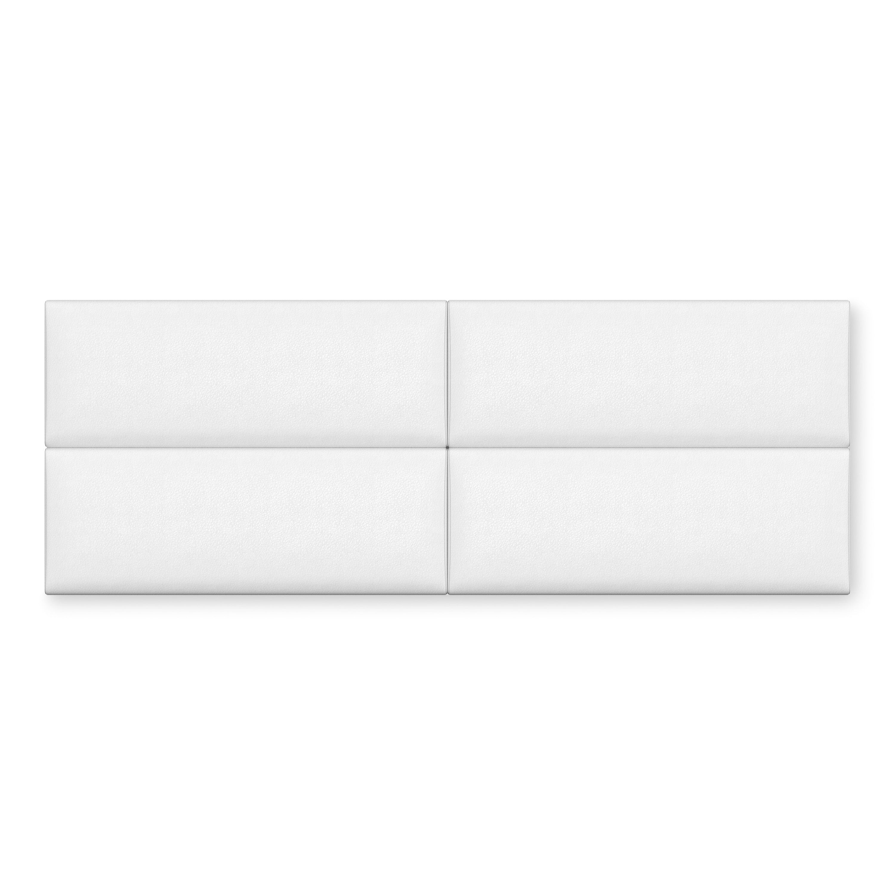 Jaxx Panelist Modern Padded Headboard – Set of 4 Wall Mounted Panels (Each 11.25" x 30") - Queen, Vegan Leather, Tiger Eye Brown