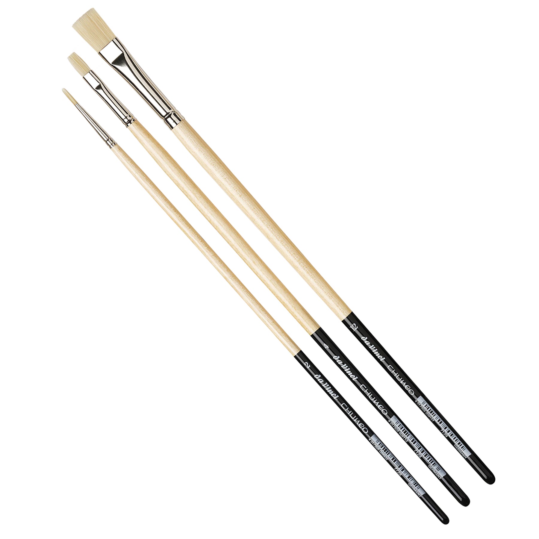 CHUNEO Synthetic Hog Bristle, Oil, 3-Brush Set