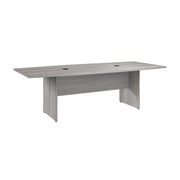Bush Business Furniture 96-inch Office Conference Table with Wood Base in Platinum Gray - 95.2" Width x 42.01" Depth x 28.65" Height
