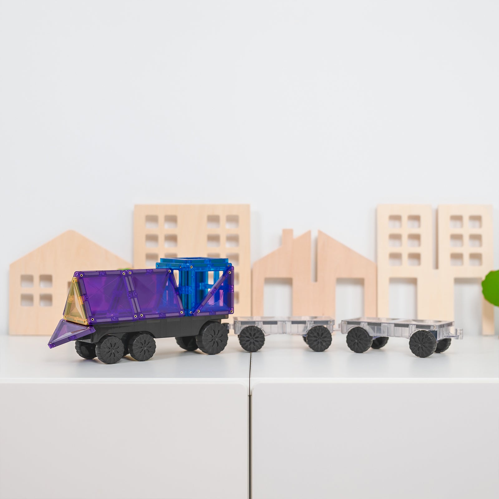Magnetic Tiles Rainbow Transport Pack, 50 Pieces