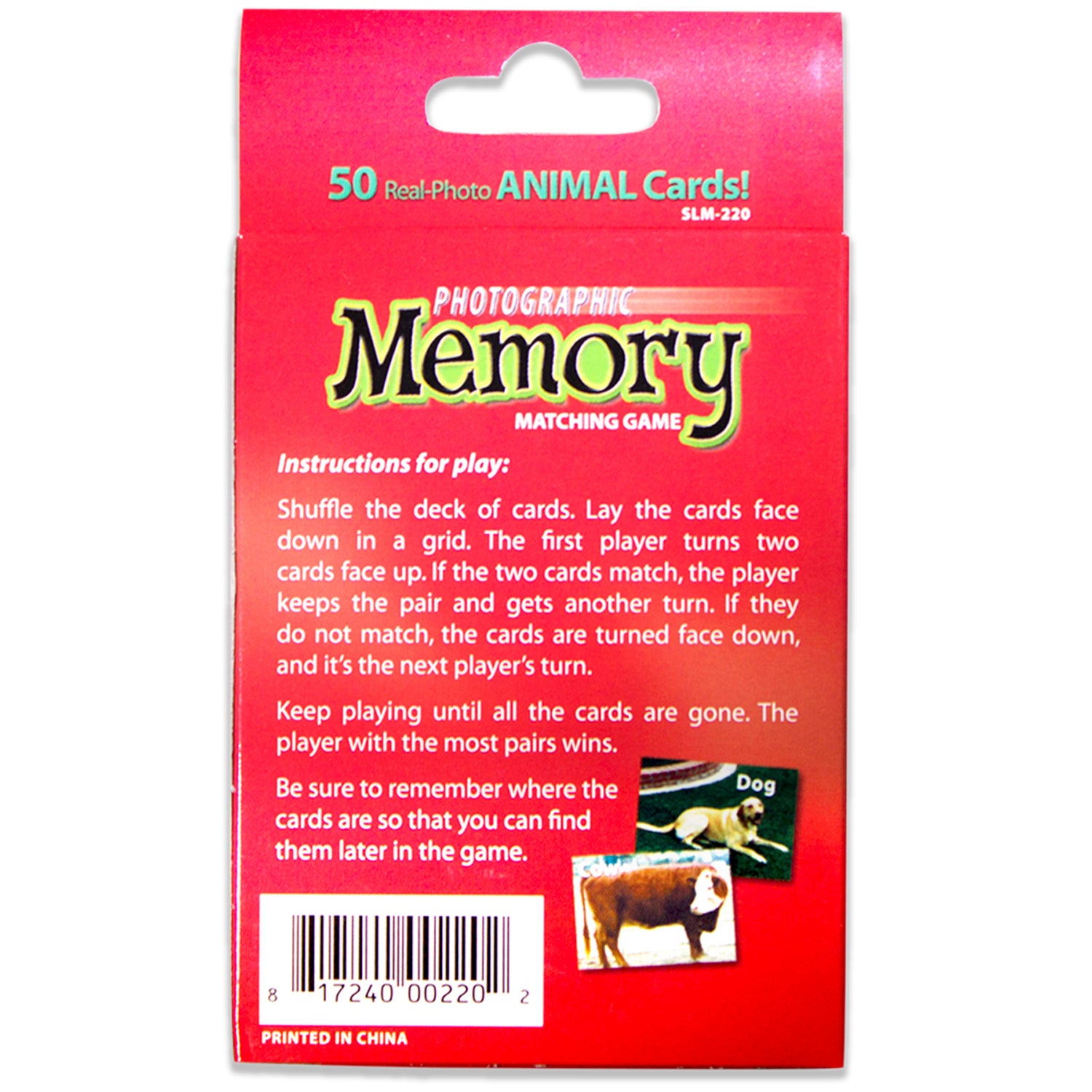 Photographic Memory Matching Game, Animals