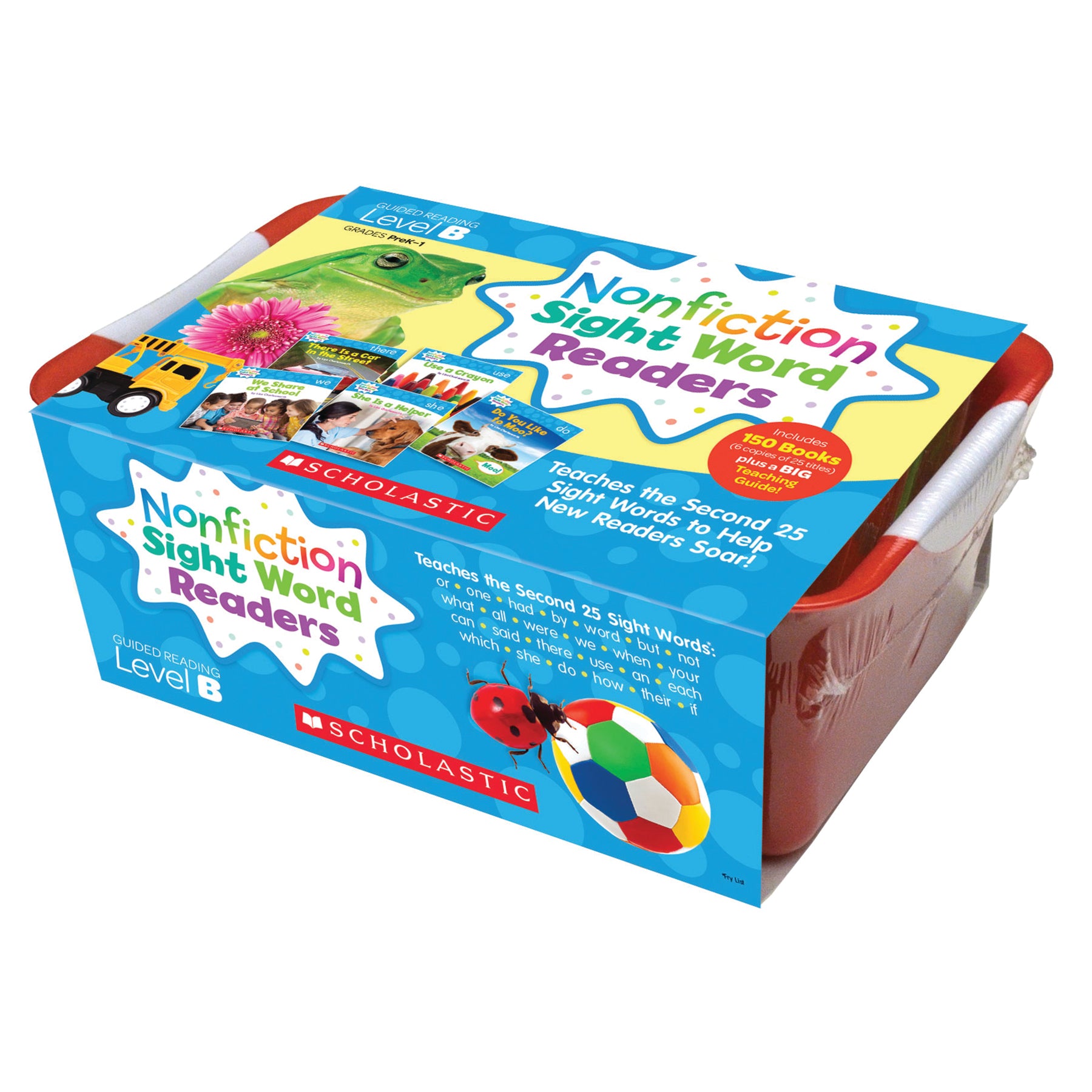 Nonfiction Sight Word Readers Classroom Tub, Level B, 6 Copies of 25 Titles