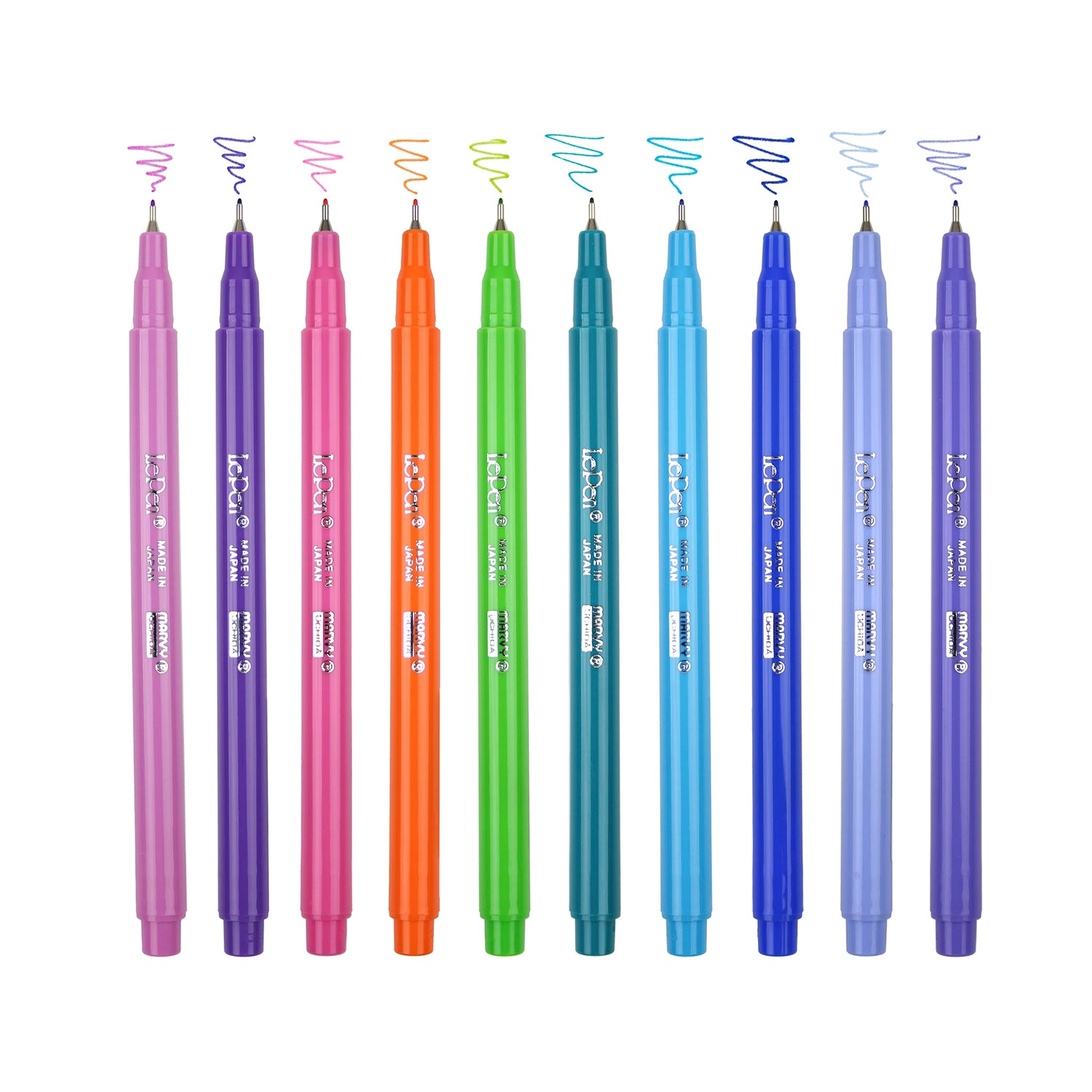 LePen® Micro-Fine Point Pen, Bright, 10 Colors