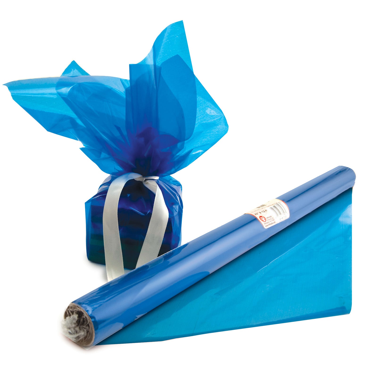 Cello-Wrap Rolls - 1 roll, 20"x12.5' - Blue