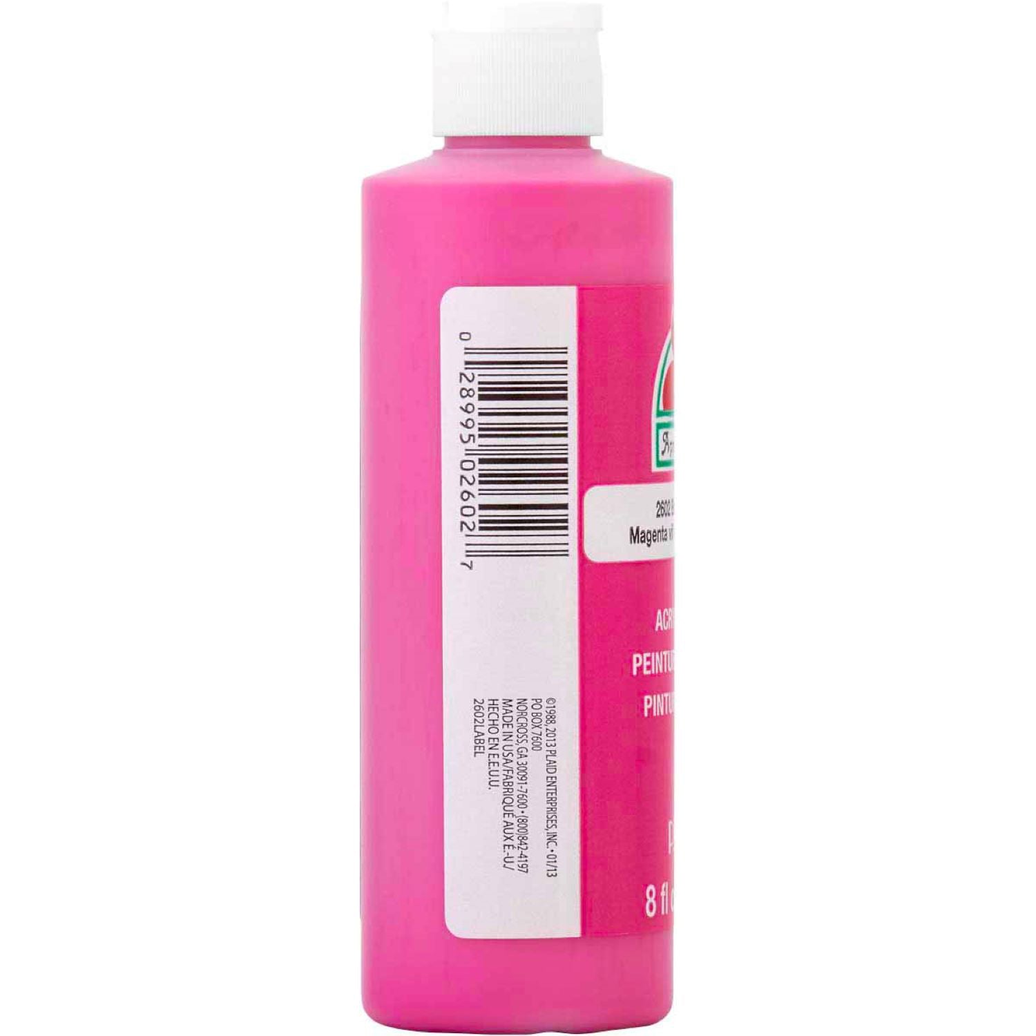 Acrylic Paint Matte, 8oz., Bright Magenta