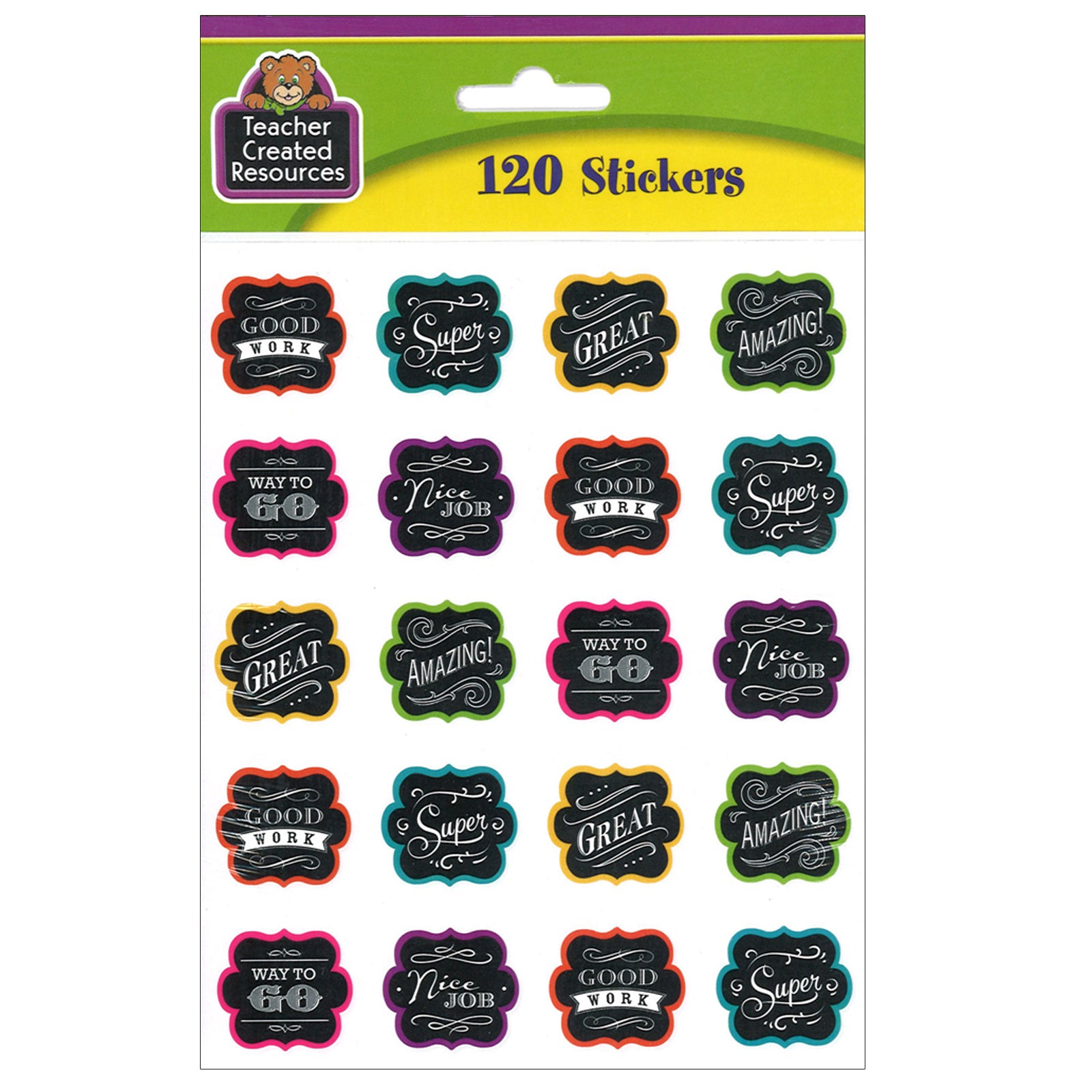 Chalkboard Brights Stickers