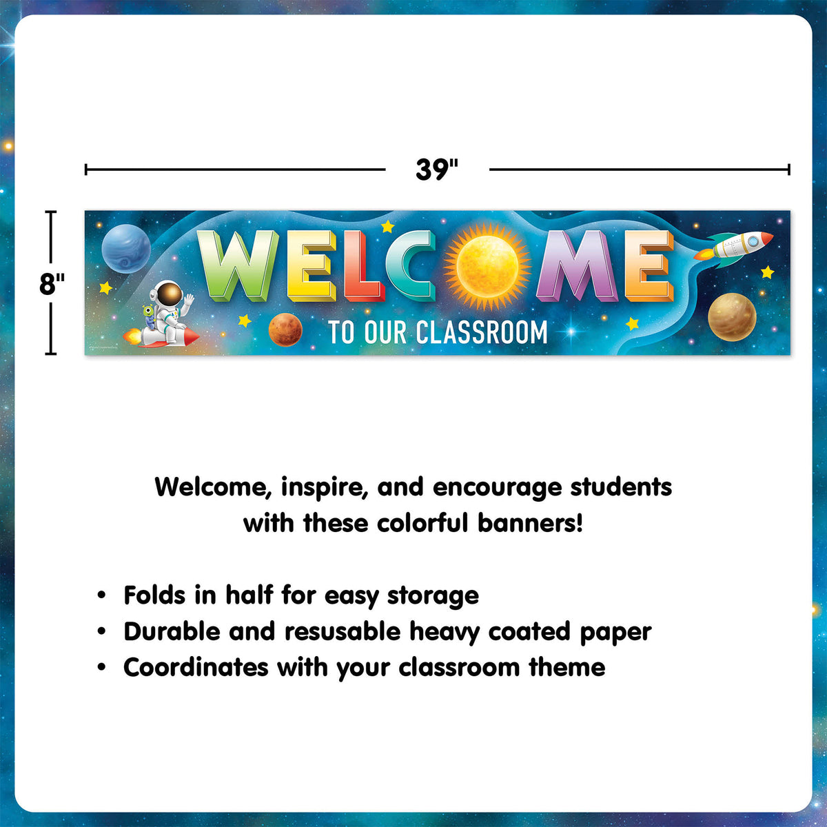 (2 EA) WELCOME TO OUR CLASS BANNER