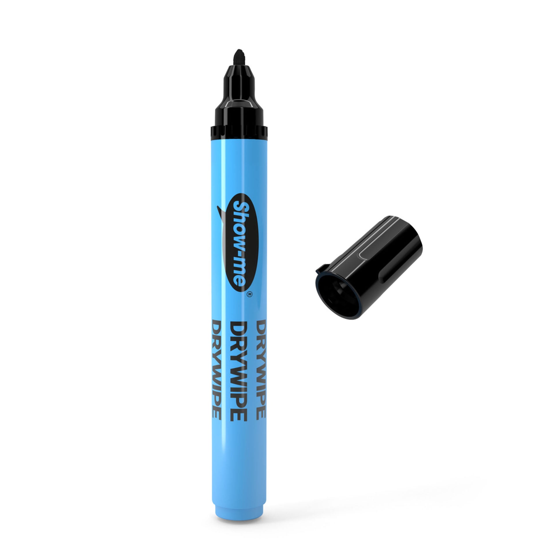 Fine Tip Slim Barrel Dry Erase Markers, Black, Box of 10