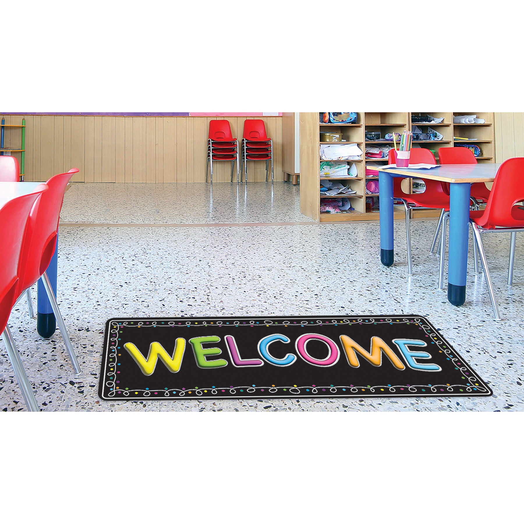 The Original Fun Mat™, Mat Runner, 15.5" x 47", Welcome Chalk Loops