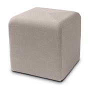 Jaxx Monroe Square Foam Ottoman with Stain Resistant Performance Fabric, Small (18 x 18), Shark Grey
