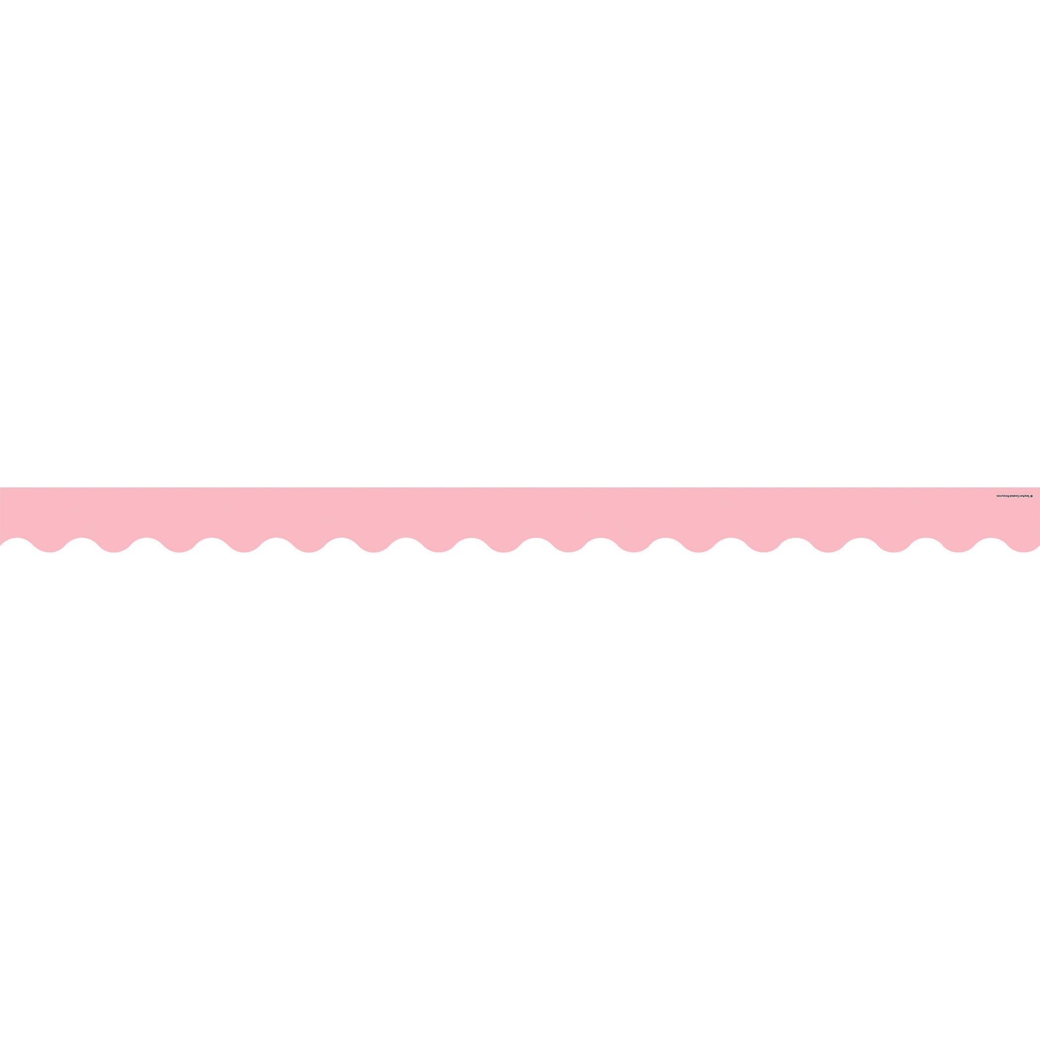 Pastel Pink Scalloped Border Trim, 35 Feet