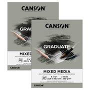 (2 EA) MIXED MEDIA PAD 9X12 GRAY