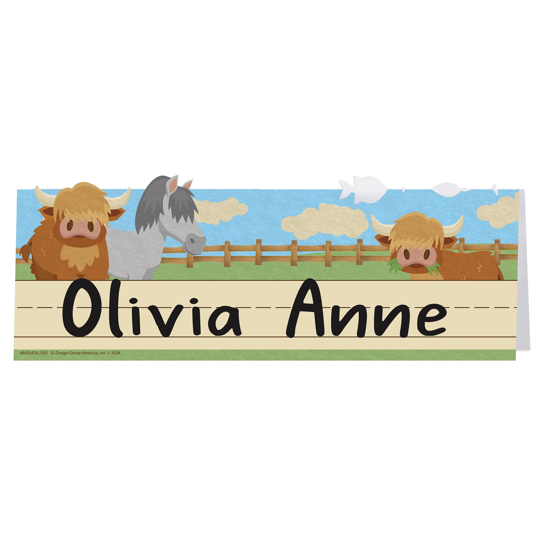Wild Wild Classroom Tented Name Plate, 9-5/8" x 6-1/2", 36 Per Pack, 3 Packs