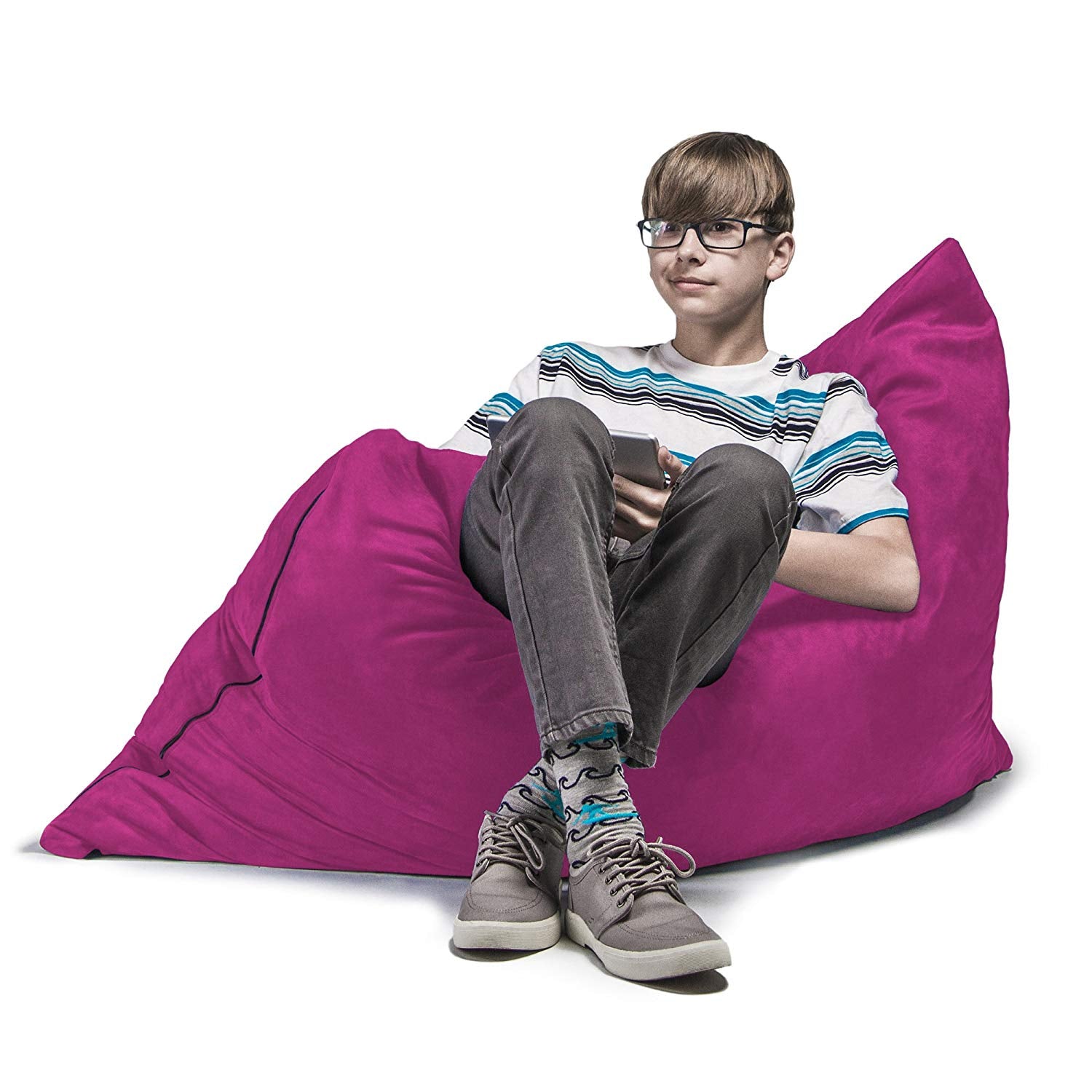 Jaxx 3.5 Ft Pillow Saxx Kids Bean Bag, Fuschia