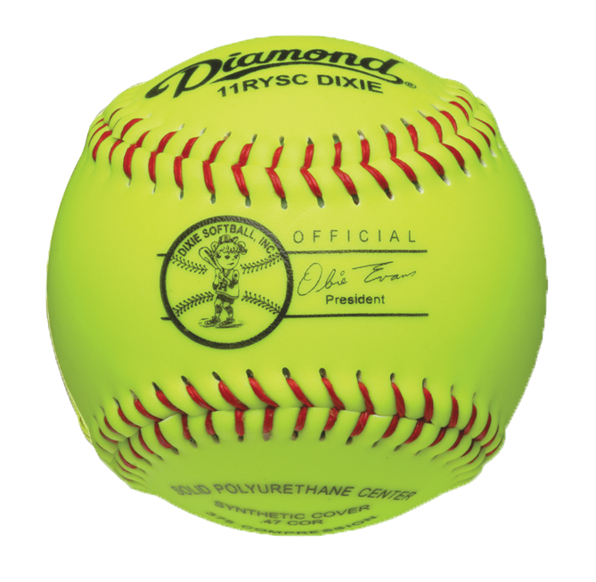 Softballs - Youth Organizations - Dixie, 11" Synthetic - Pack Of 12 (Model # - 11RYSC DIXIE)