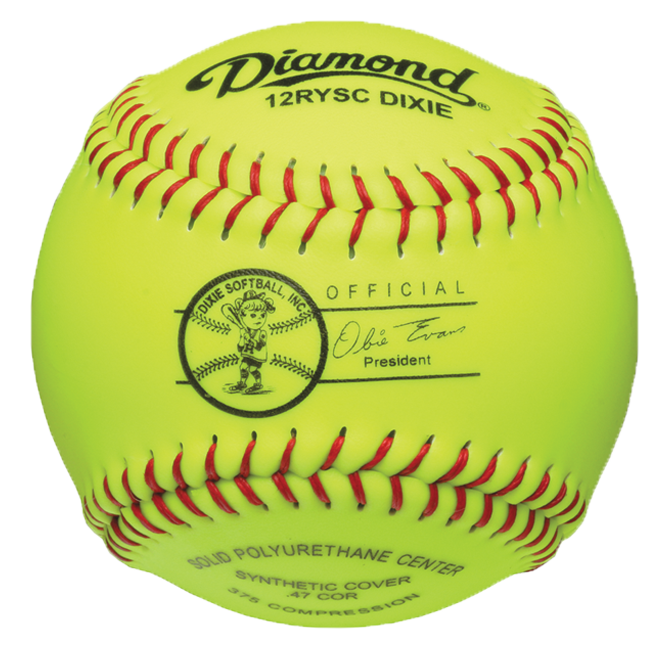 Softballs - Youth Organizations - Dixie, 12" Synthetic - Pack Of 12 (Model # - 12RYSC DIXIE)