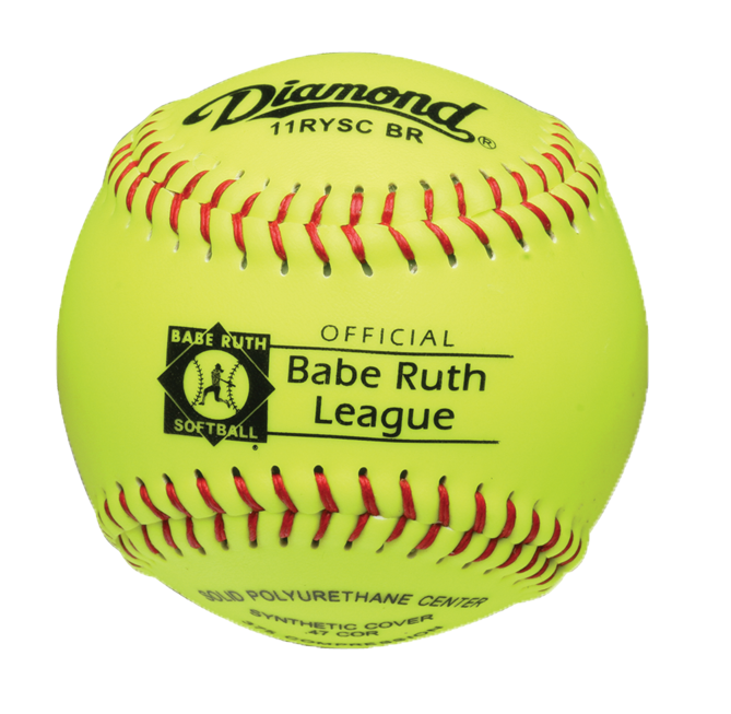 Softballs - Youth Organizations - Babe Ruth, 11" Synthetic - Pack Of 12 (Model # - 11RYSC BR)