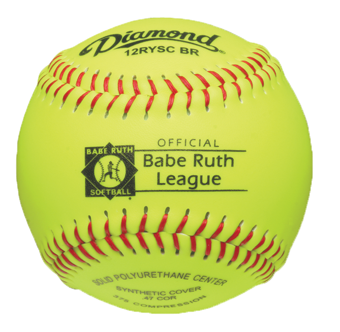 Softballs - Youth Organizations - Babe Ruth, 12" Synthetic - Pack Of 12 (Model # - 12RYSC BR)