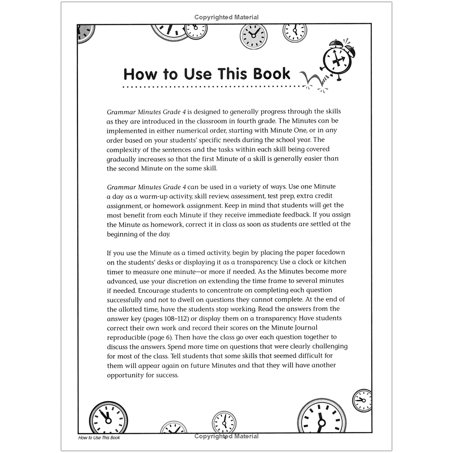 Grammar Minutes Workbook, Grade 4