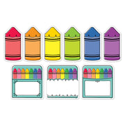 Core Decor Doodle Crayons 6" Designer Cut-Outs, Pack of 54