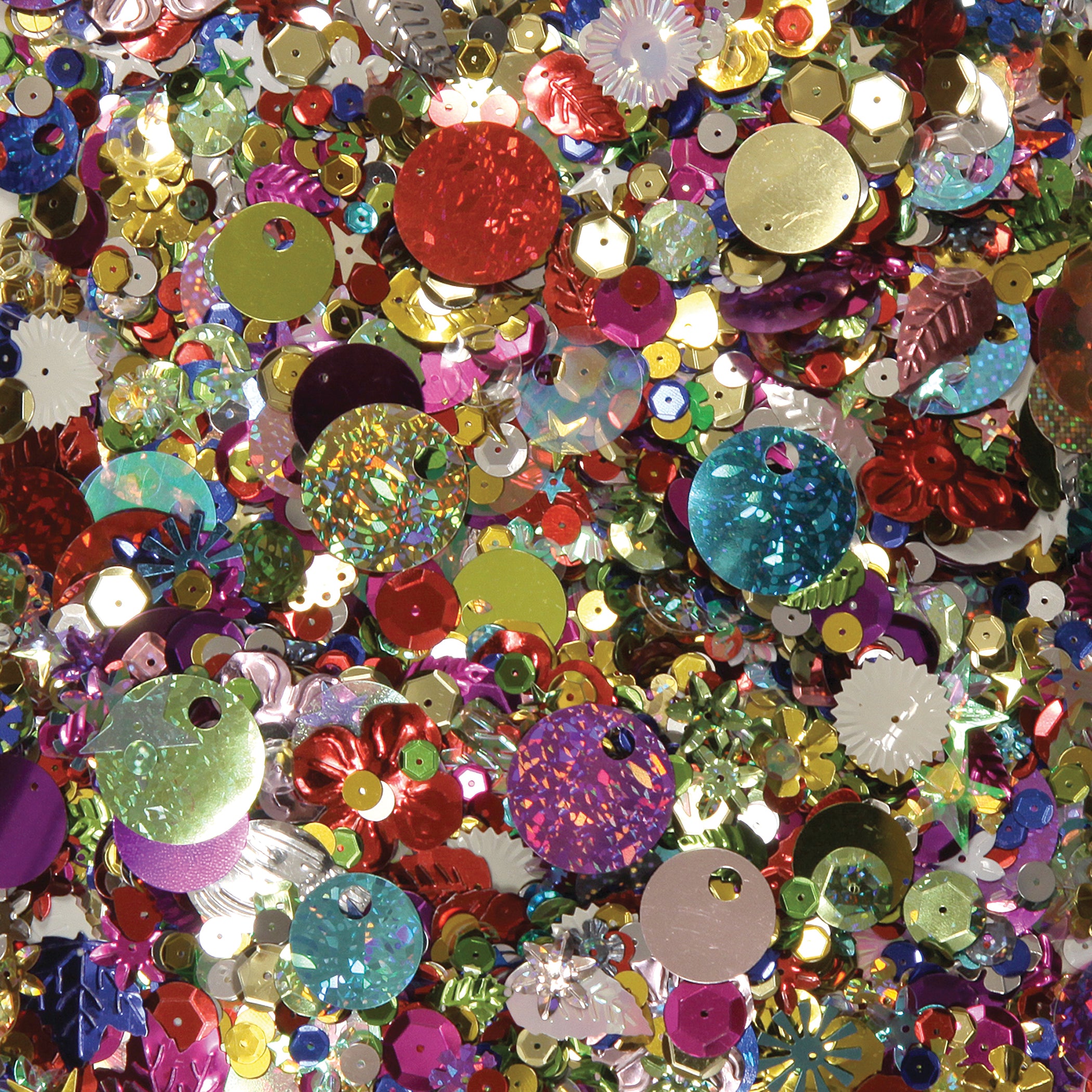 Sequins & Spangles, Assorted Colors, Assorted Sizes, 4 oz.