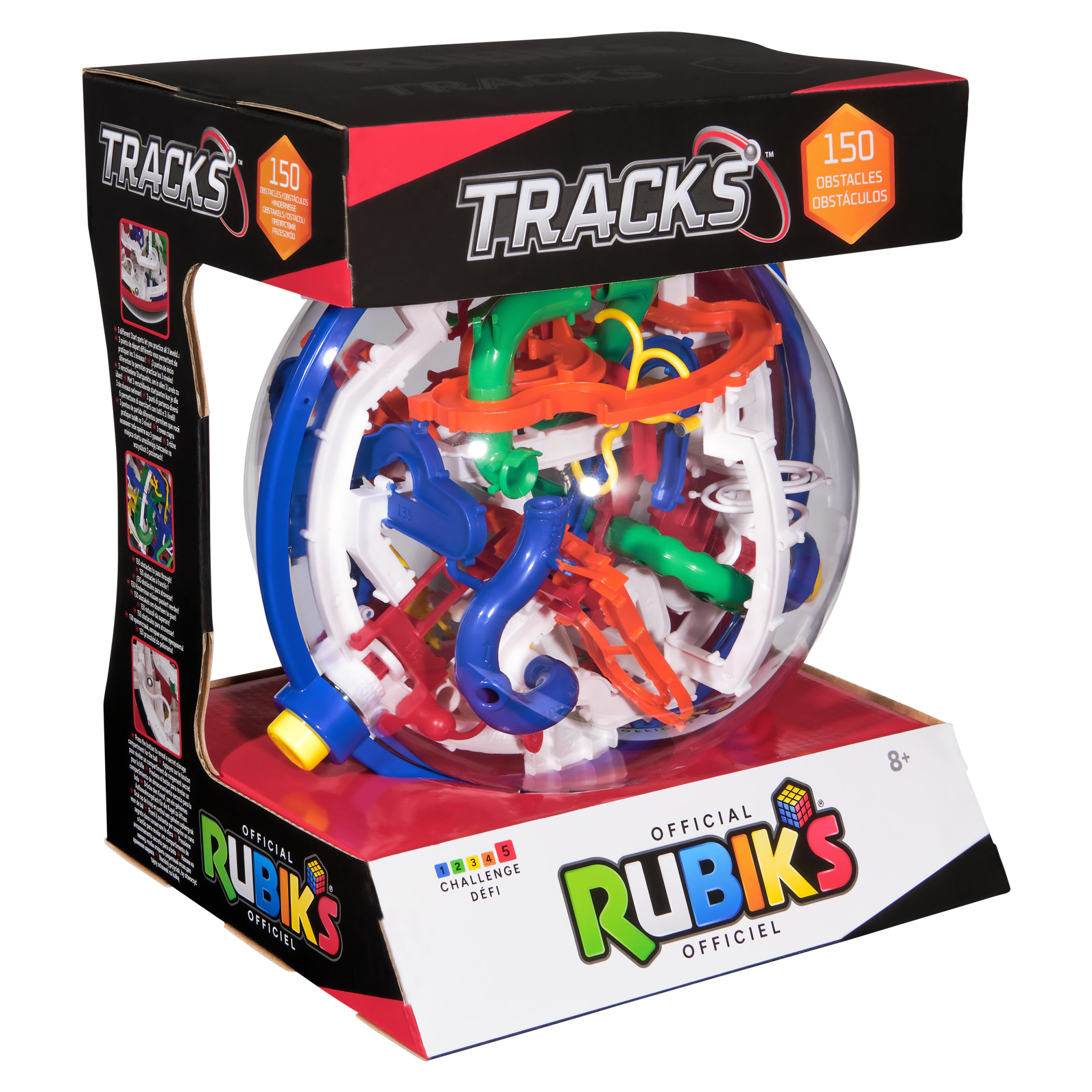 Rubik’s Cube, Rubik’s Tracks 150 3D Gravity Maze & 3D Puzzle Game with 150 Obstacles, Problem-Solving Challenging Brain Teaser Fidget Toy, for Ages 8+