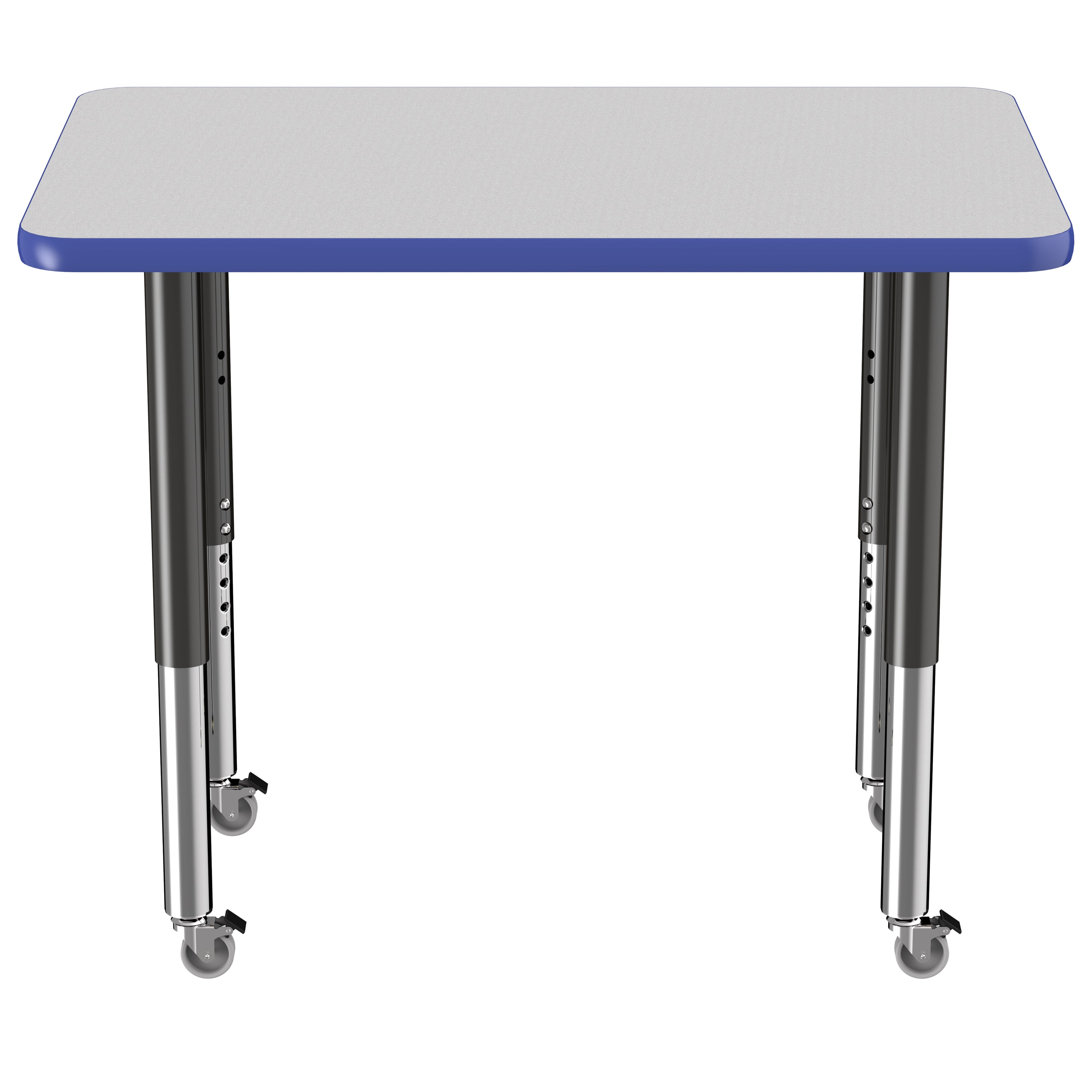 24" x 36" Rectangle T-Molding Activity Table with Adjustable Super Legs - Gray/Blue/Black