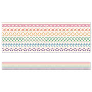 Crafty and Cool Rainbow Stitched Straight Bulletin Board Borders, 36 Feet