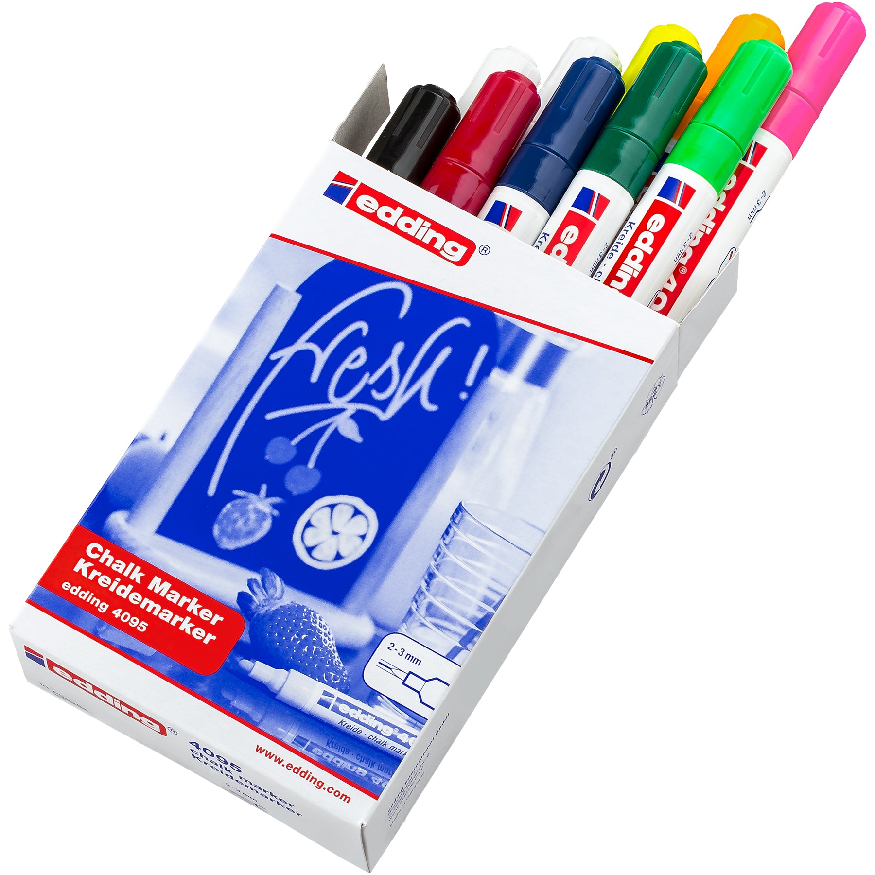 edding 4095 Chalk Marker - Box of 10 - Assorted