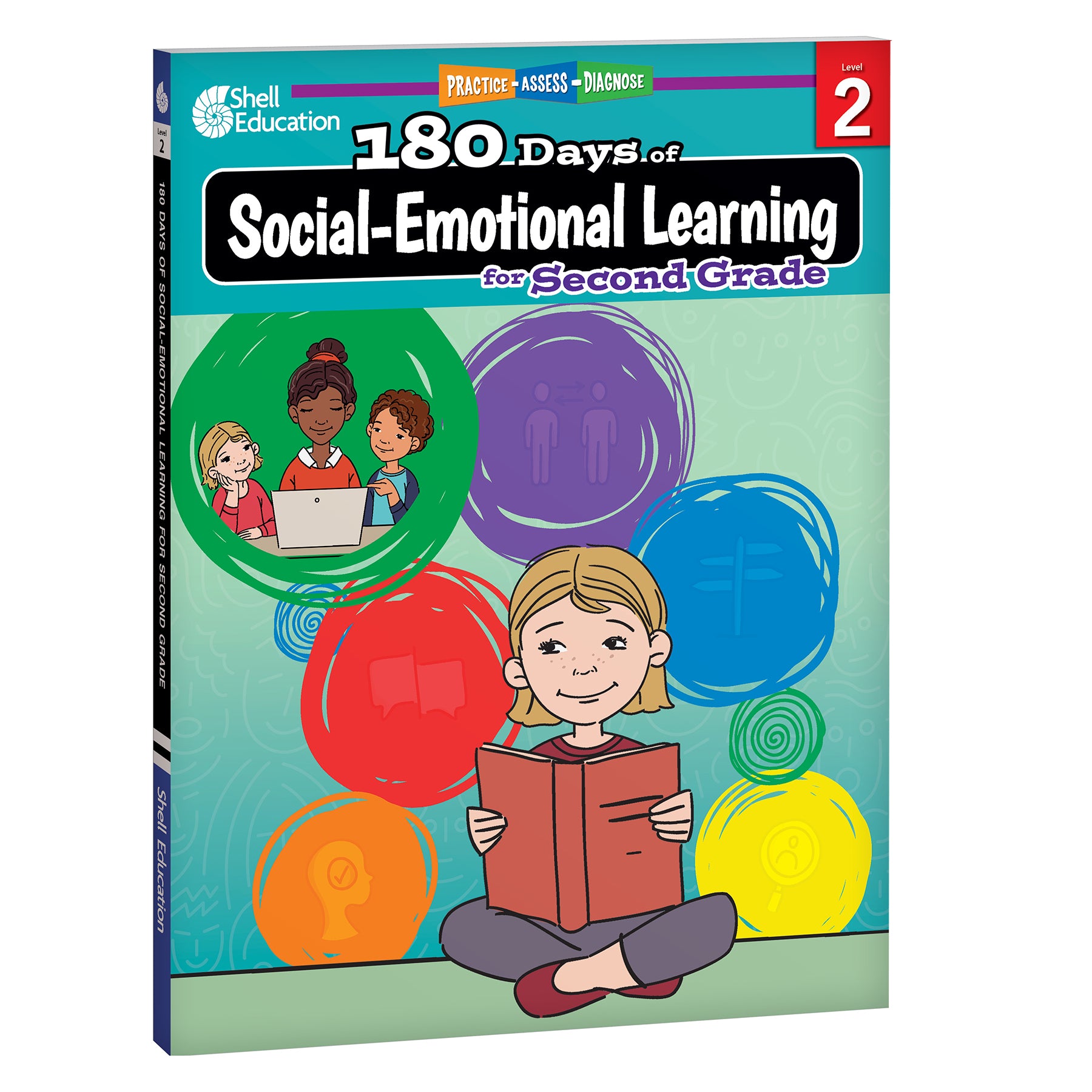 180 Days Social-Emotional Learning, Writing, & Spelling Grade 2: 3-Book Set