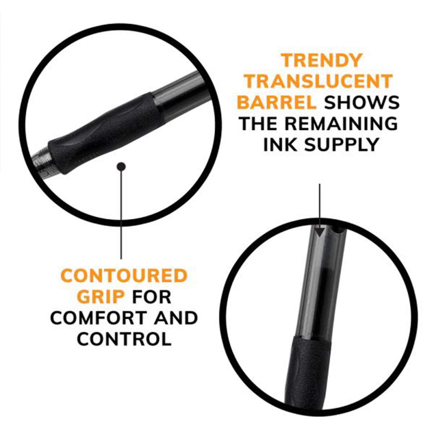 Gelocity® Original Gel Retractable Roller Ball Pen, 0.7 mm, Black