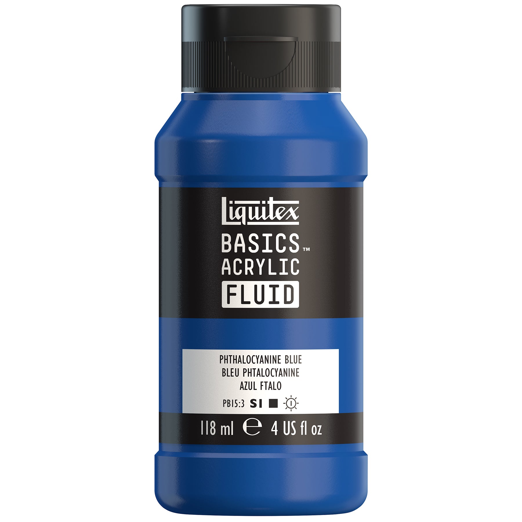 LQ BASICS Acrylic Fluid 118ml Bottle -  Phthalocyanine Blue