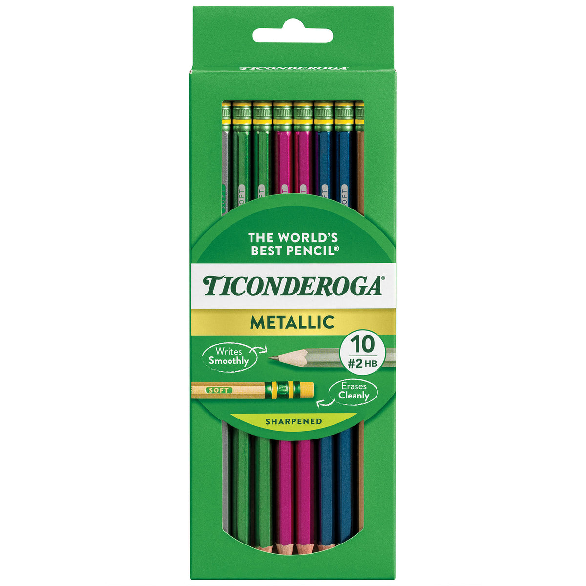 (2 PK) METALLIC NO.2 PENCIL 10CT