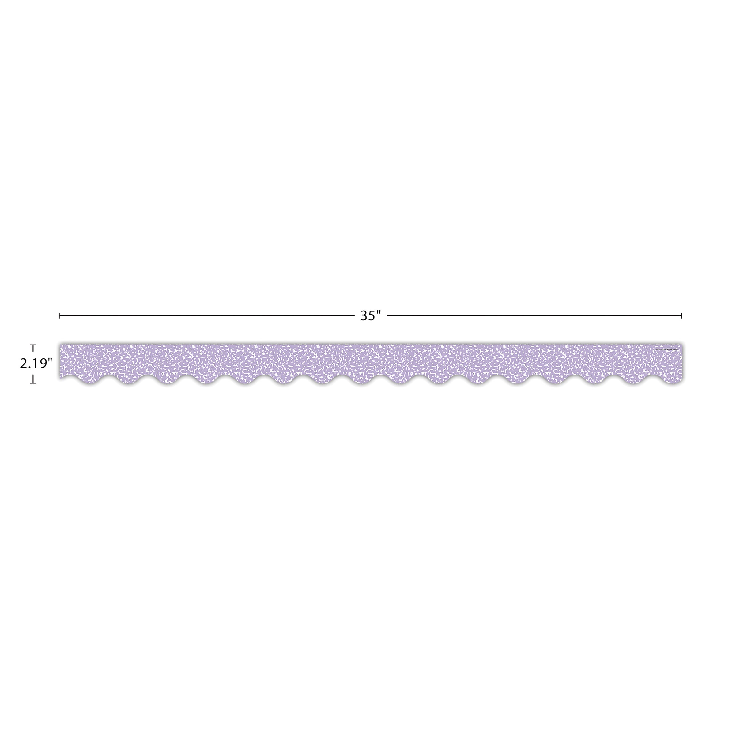 Composition Purple Scalloped Border Trim, 35 Feet