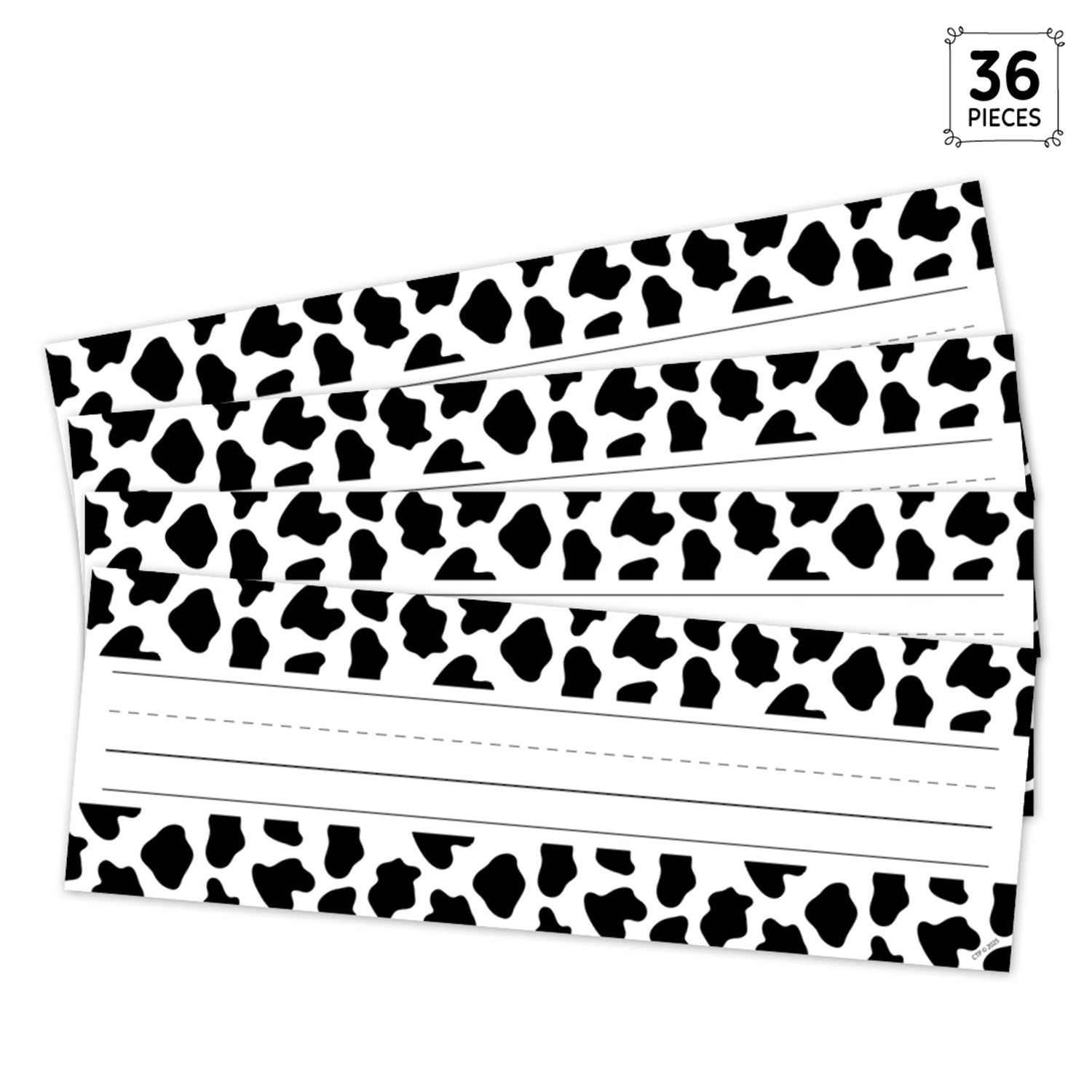 Farm Friends Cow Print Name Plates, Pack of 36