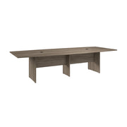 Bush Business Furniture 120-inch Office Conference Table with Wood Base in Modern Hickory - 119.21" Width x 47.51" Depth x 28.65" Height