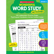 Wonderful Word Study Activities: Grade 3, Independent Practice Pages, Vocabulary Learning, 112 Pages