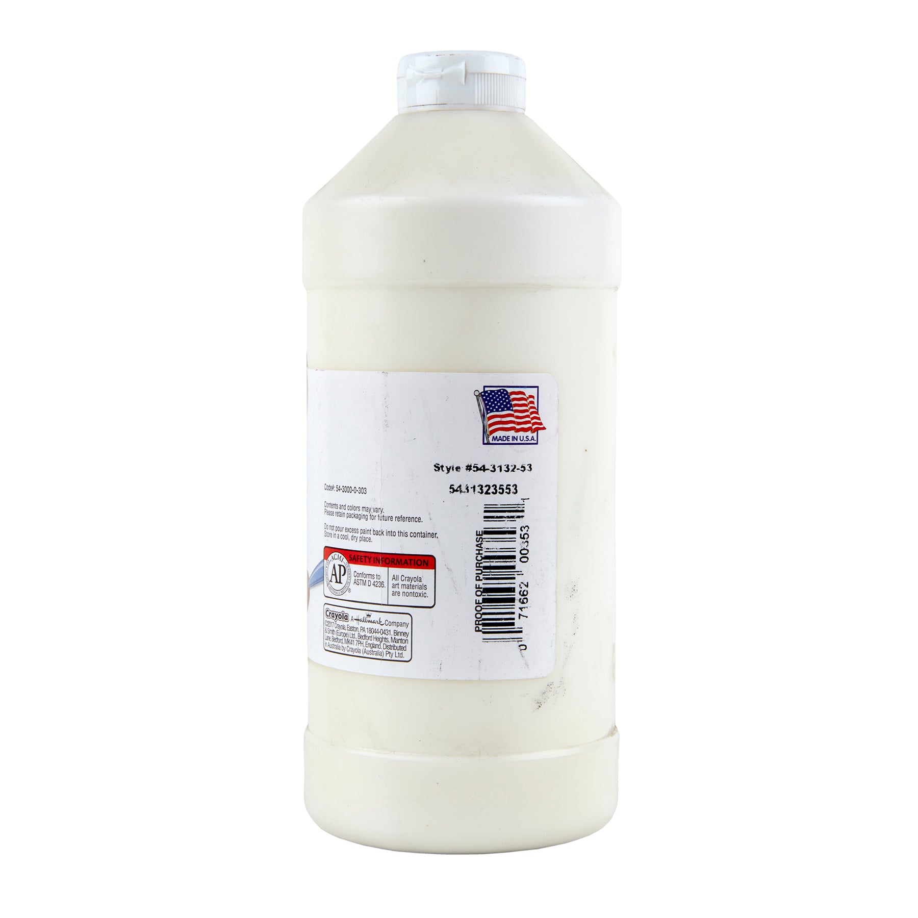 Artista II Washable Tempera Paint, 32 oz, White