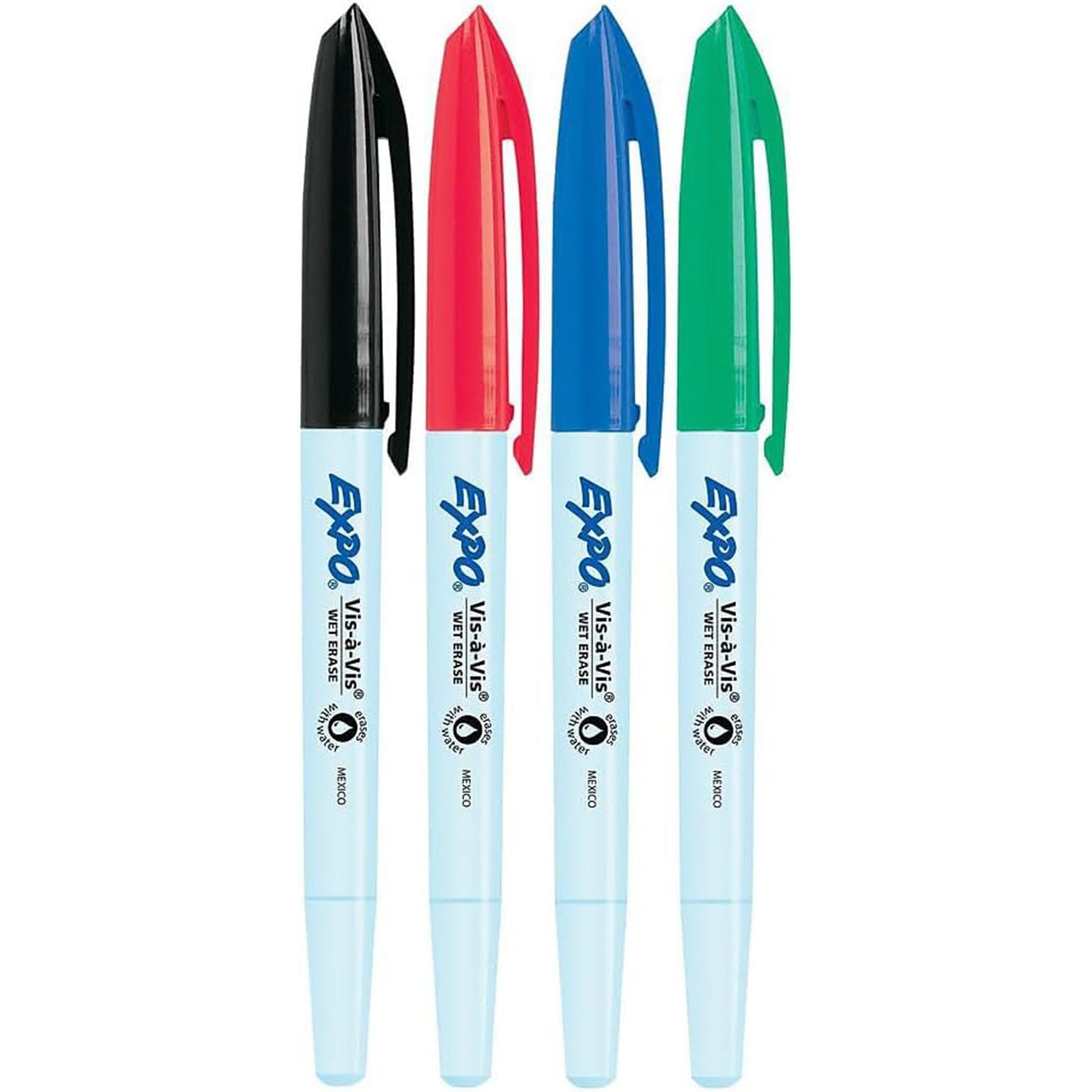 Vis-à-Vis Wet Erase Marker Set, 4 Colors, Fine Tip