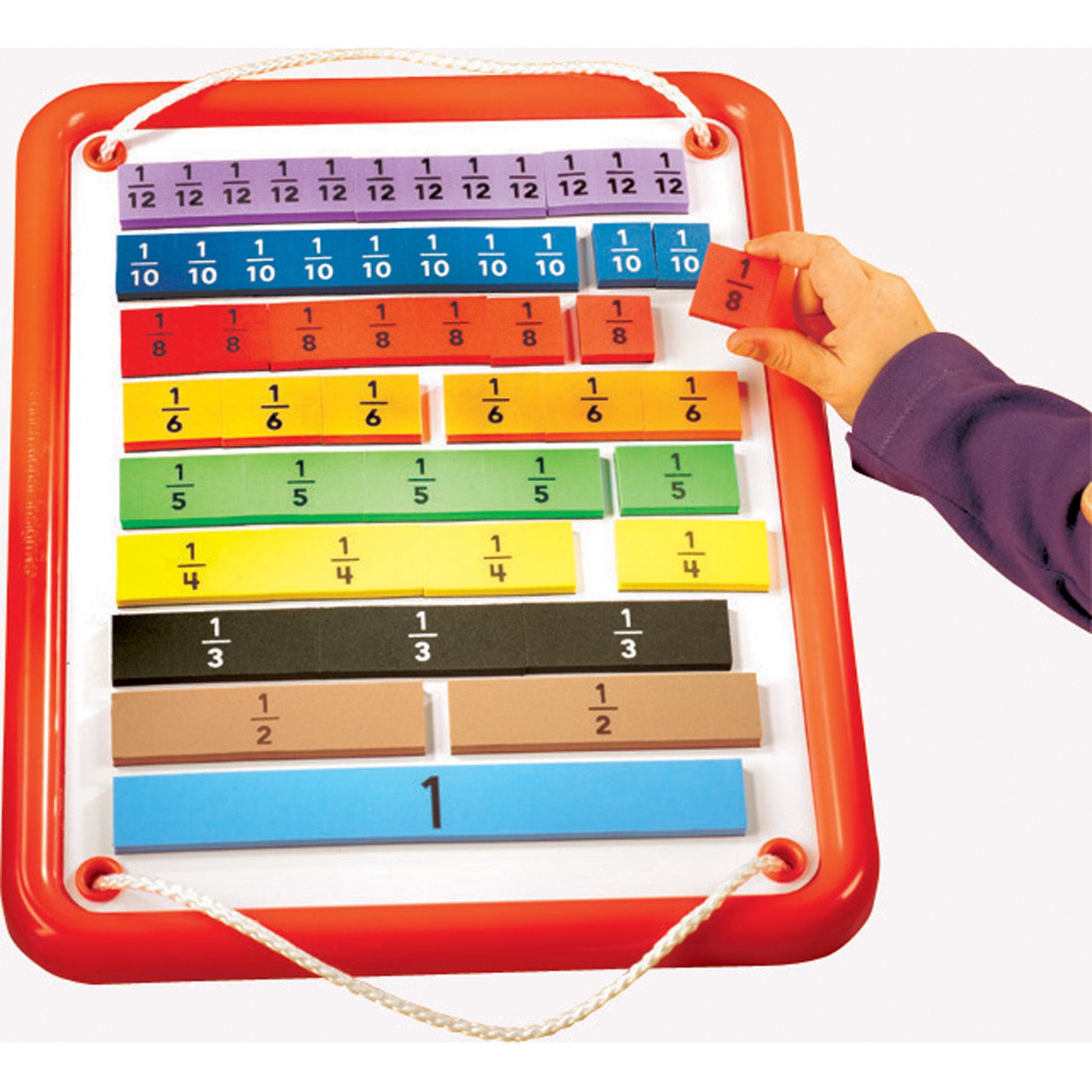 Foam Magnetic Fraction Strips, 51 Pieces