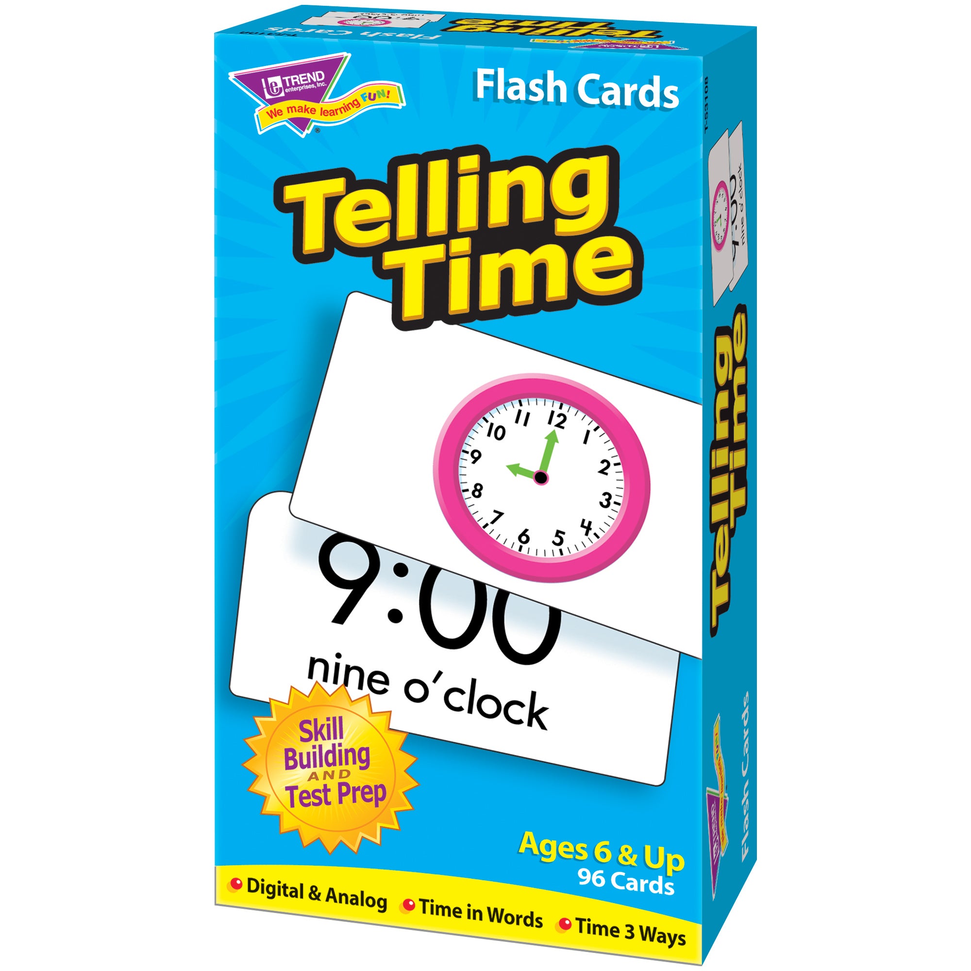 Telling Time Skill Drill Flash Cards