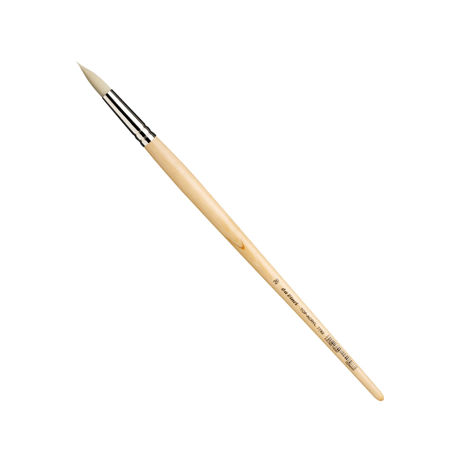 TOP-ACRYL White Brush, Synthetic, Acrylic & Oil, Round, Series 7782, Size 20