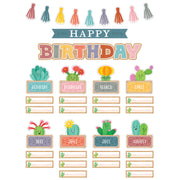Happy Cactus Crew Happy Birthday Mini Bulletin Board Set, 59 Pieces