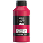LQ BASICS Acrylic Fluid 250ml Bottle -  Cadmium Red Deep Hue