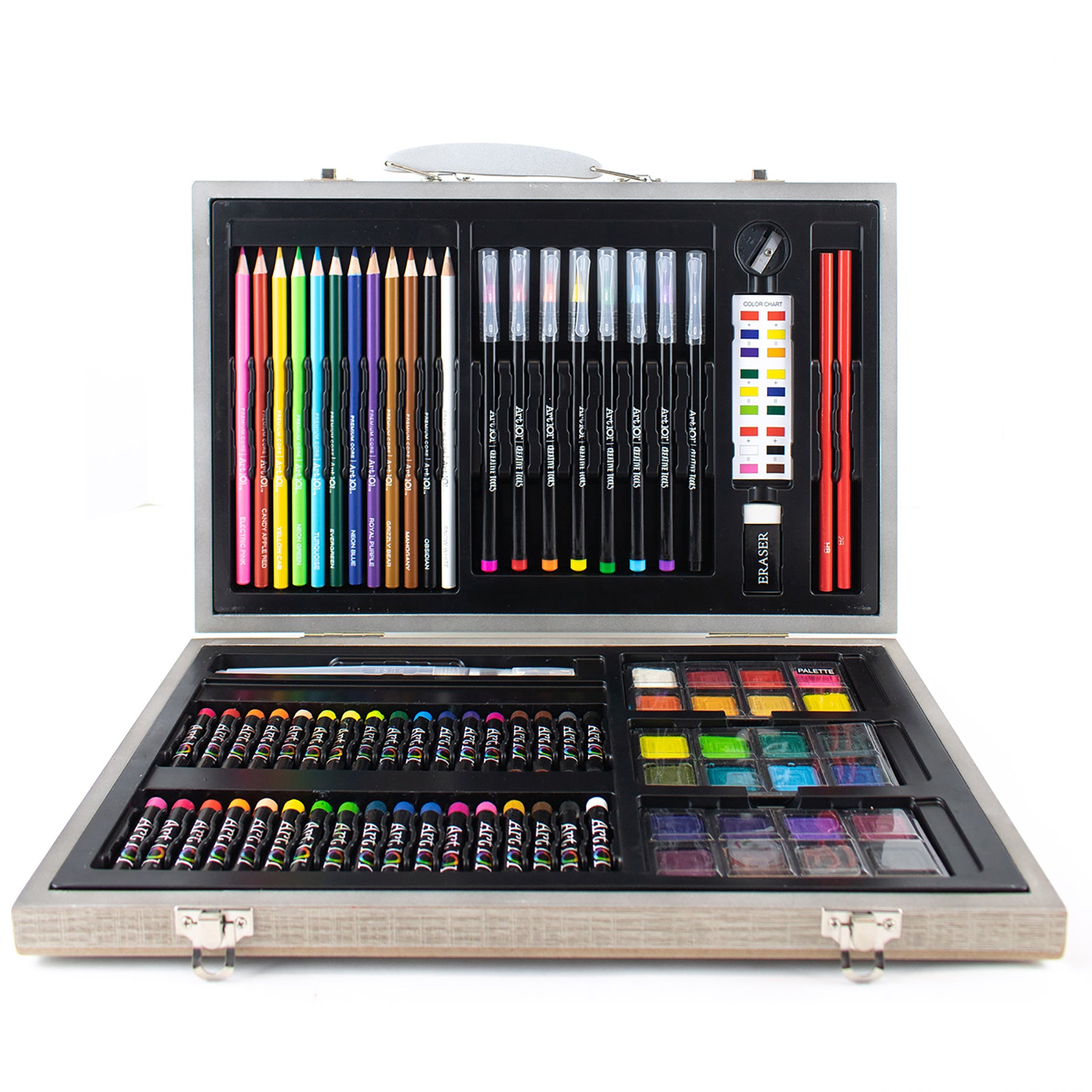 Watercolor, Draw & Sketch Wood Art Set, 88 Pieces