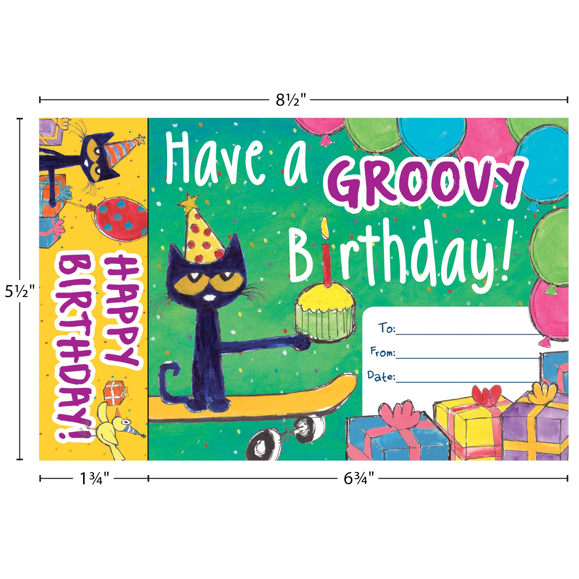 Pete the Cat Happy Birthday Bookmark Award, Pack of 30