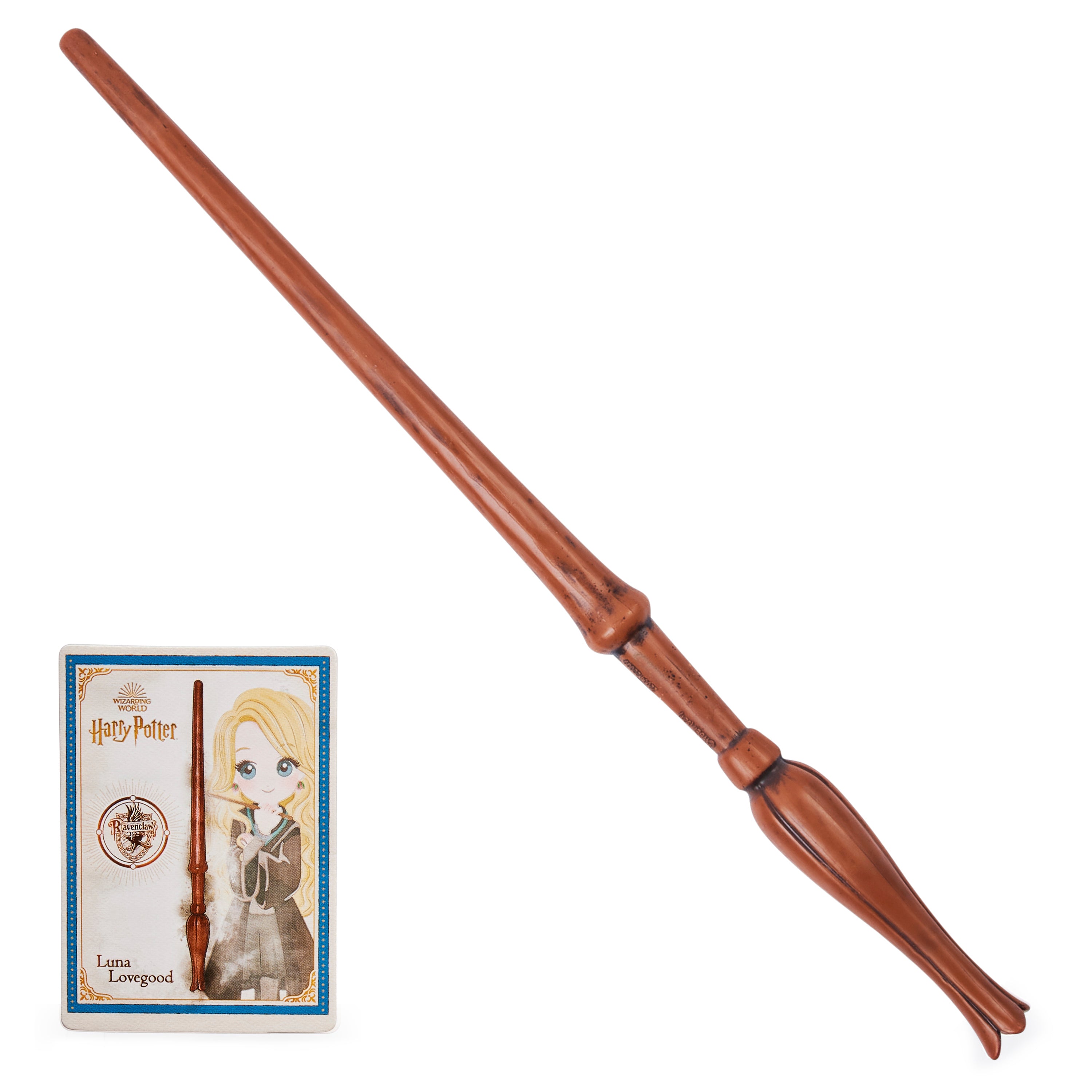 Wizarding World Harry Potter, 12-inch Spellbinding Luna Lovegood Magic Wand with Collectible Spell Card, Kids Toys for Ages 6 and up